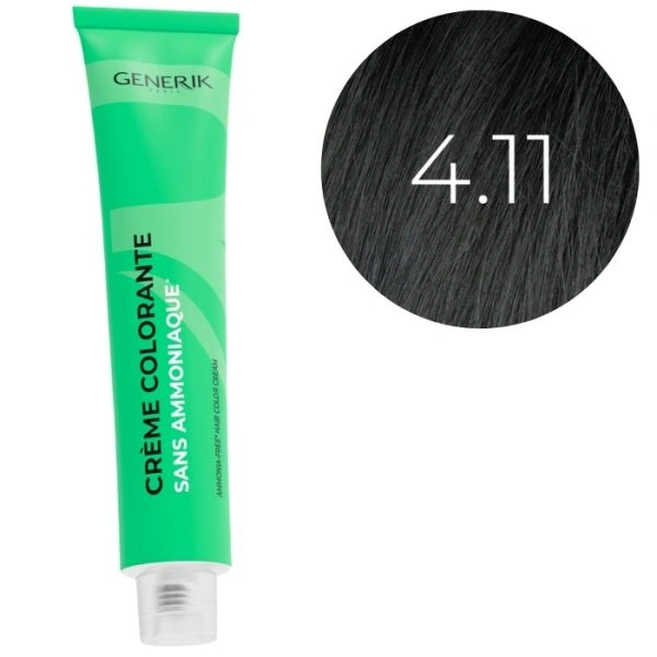 Coloration sans ammoniaque 4.11 Générik 100ml