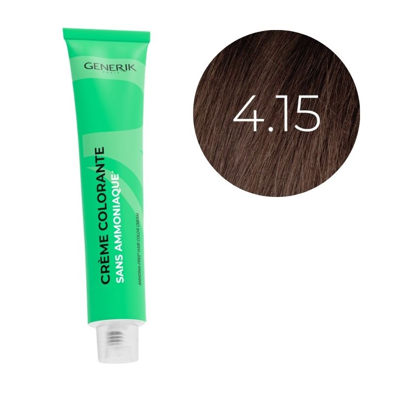 Coloration sans ammoniaque 4.15 Générik 100ml