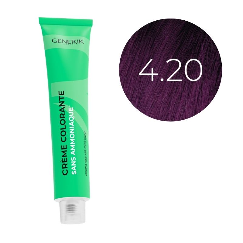 Coloration sans ammoniaque 4.20 Générik 100ml