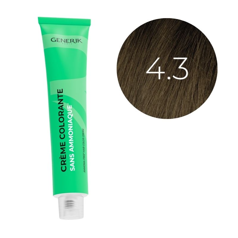 Coloration sans ammoniaque 4.3 Générik 100ml