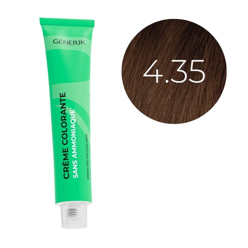 Coloration sans ammoniaque 4.35 Générik 100ml