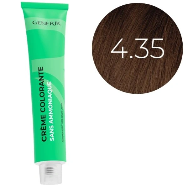 Coloration sans ammoniaque 4.35 Générik 100ml