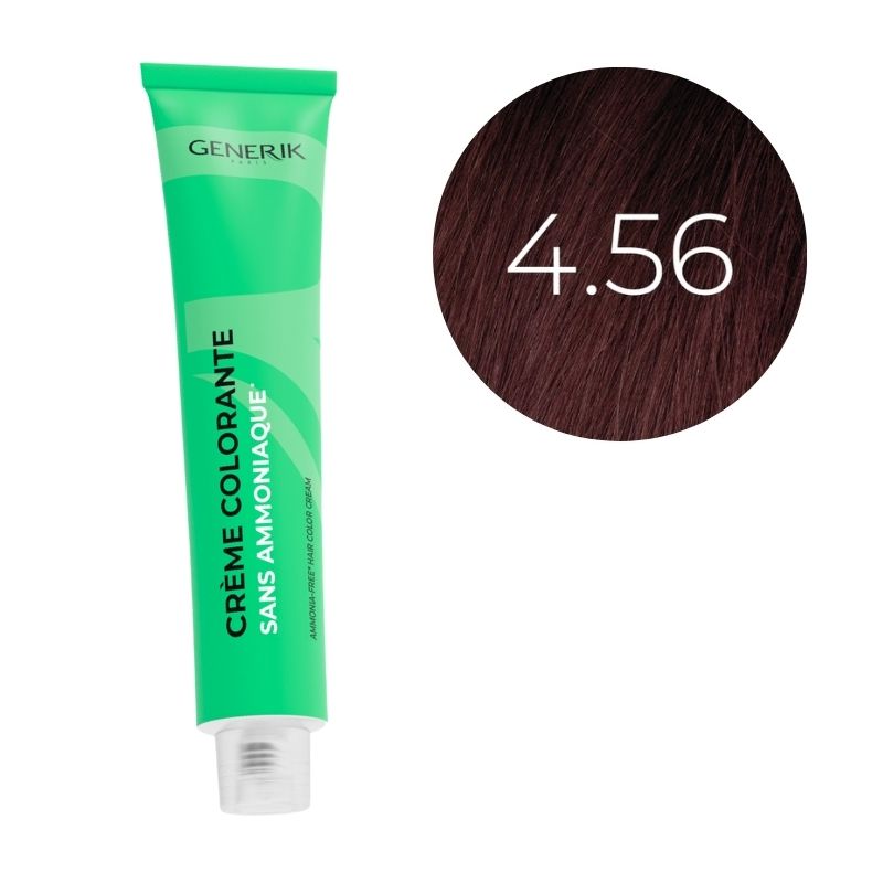 Coloration sans ammoniaque 4.56 Générik 100ml