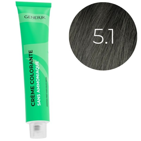 Coloration sans ammoniaque 5.1 Générik 100ml Coloration sans ammoniaque 5.1 Générik 100ml