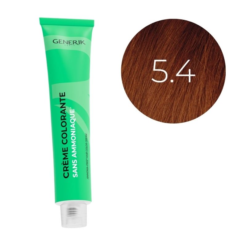 Coloration sans ammoniaque 5.4 Générik 100ml