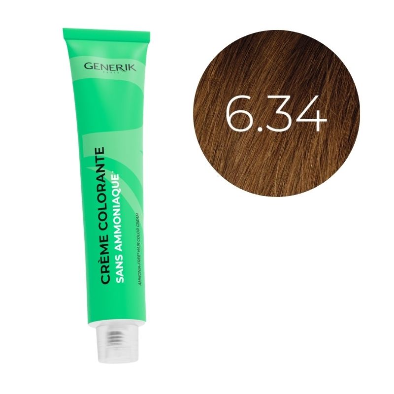Coloration sans ammoniaque 6.34 Générik 100ml