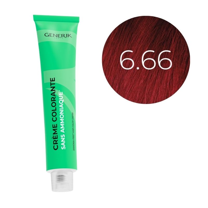 Coloration sans ammoniaque 6.66 Générik 100ml