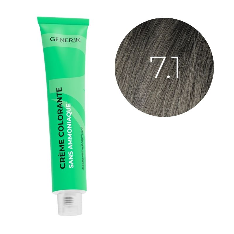 Coloration sans ammoniaque 7.1 Générik 100ml