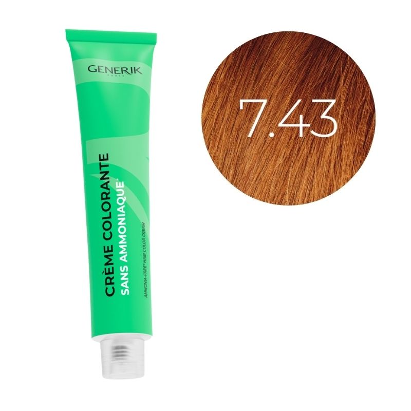 Coloration sans ammoniaque 7.43 Générik 100ml