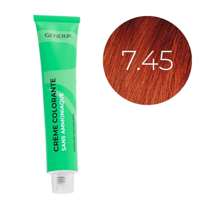 Coloration sans ammoniaque 7.45 Générik 100ml