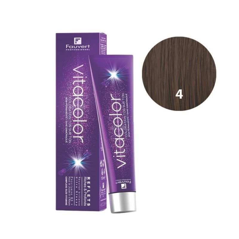 Kleurton sur ton Vitacolor Gloss B4 kastanjebruin Fauvert 100ML