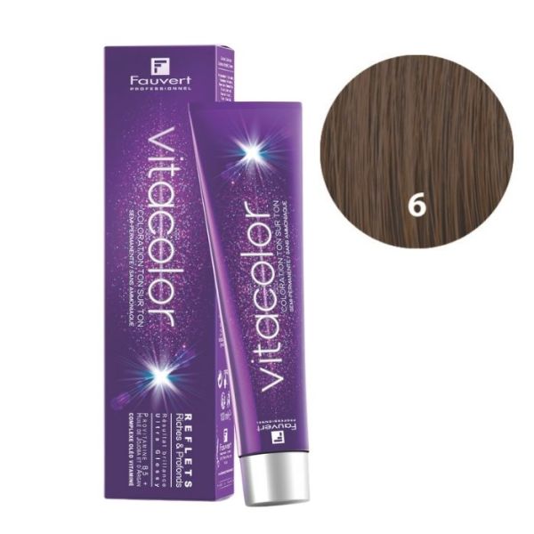 Kleurtoning ton sur ton Vitacolor Gloss B6 donkerblond Fauvert 100ML Kleurtoning ton sur ton Vitacolor Gloss B6 donkerblond Fauvert 100ML