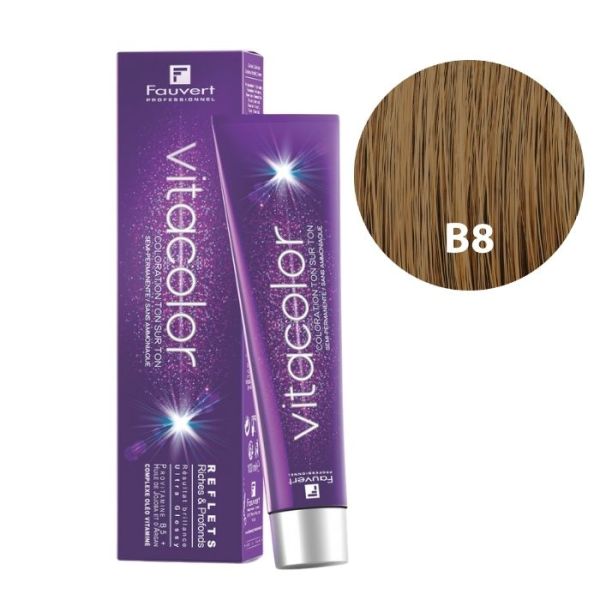 Kleurtoning ton sur ton Vitacolor Gloss B8 lichtblond Fauvert 100ML Kleurtoning ton sur ton Vitacolor Gloss B8 lichtblond Fauvert 100ML