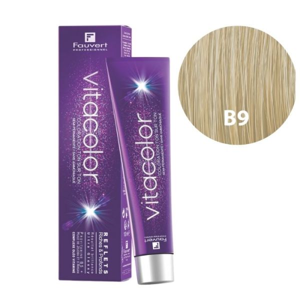 Kleurtoning ton sur ton Vitacolor Gloss B9 zeer lichte blond Fauvert 100ML Kleurtoning ton sur ton Vitacolor Gloss B9 zeer lichte blond Fauvert 100ML