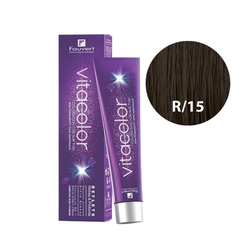 Kleurton op ton Vitacolor Gloss R/15 mocha Fauvert 100ML
