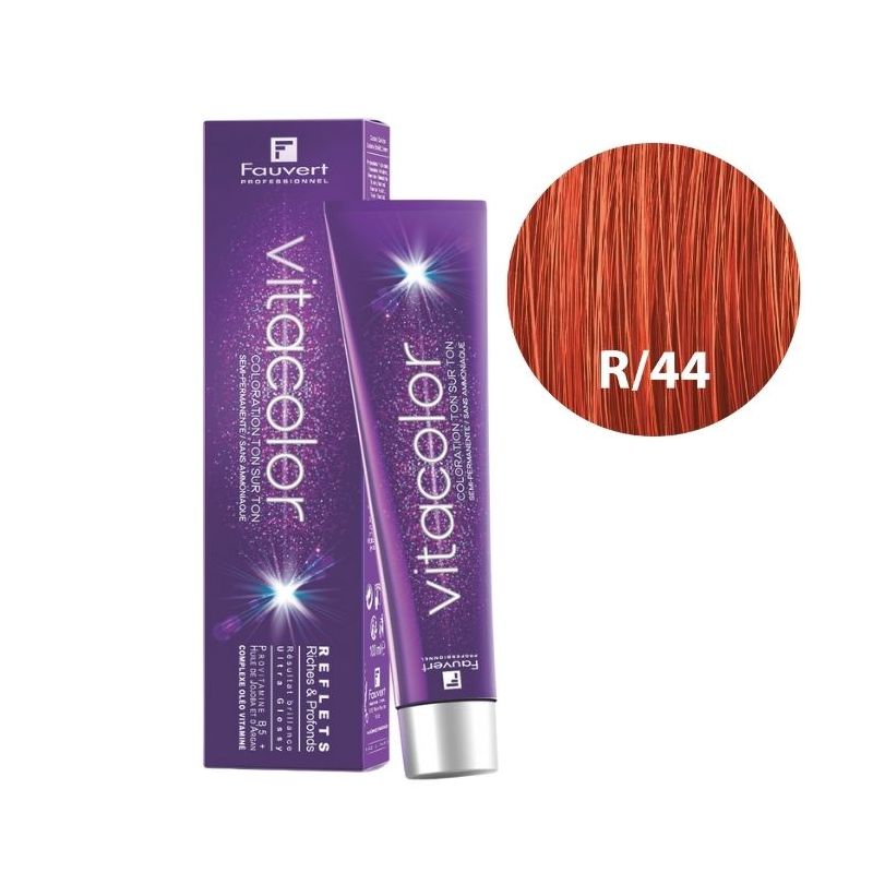 Coloração tom sobre tom Vitacolor Gloss R/44 cobre profundo Fauvert 100ML