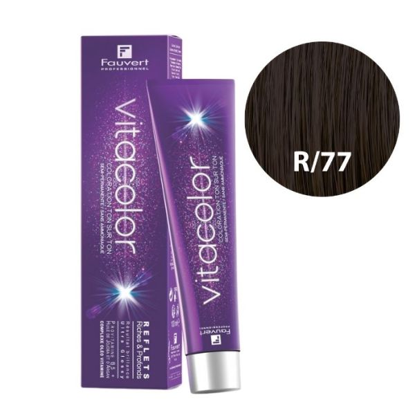 Kleurtoning ton sur ton Vitacolor Gloss R/77 diepbruin Fauvert 100ML Kleurtoning ton sur ton Vitacolor Gloss R/77 diepbruin Fauvert 100ML