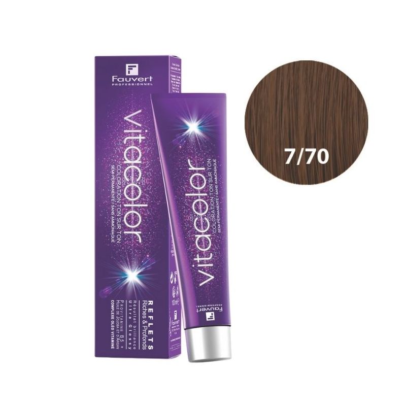 Kleurtoning ton sur ton Vitacolor De Ombre Patines 7/70 intense blond bruin Fauvert 100ML