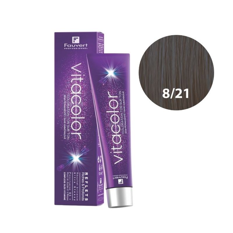 Kleurtonen op ton Vitacolor De Schaduw Patines 8/21 licht asblond iriserend Fauvert 100ML