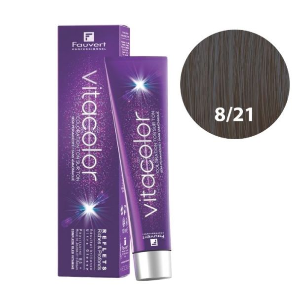 Kleurtonen op ton Vitacolor De Schaduw Patines 8/21 licht asblond iriserend Fauvert 100ML Kleurtonen op ton Vitacolor De Schaduw Patines 8/21 licht asblond iriserend Fauvert 100ML