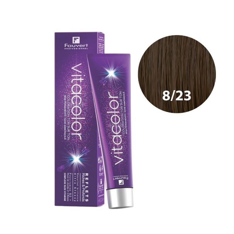 Kleurtonen op ton Vitacolor De Ombre Patines 8/23 lichtblond iriserend goud Fauvert 100ML