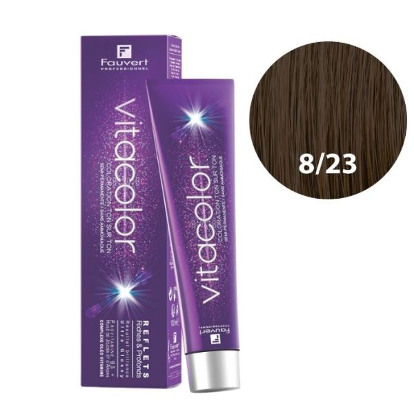 Kleurtonen op ton Vitacolor De Ombre Patines 8/23 lichtblond iriserend goud Fauvert 100ML Kleurtonen op ton Vitacolor De Ombre Patines 8/23 lichtblond iriserend goud Fauvert 100ML