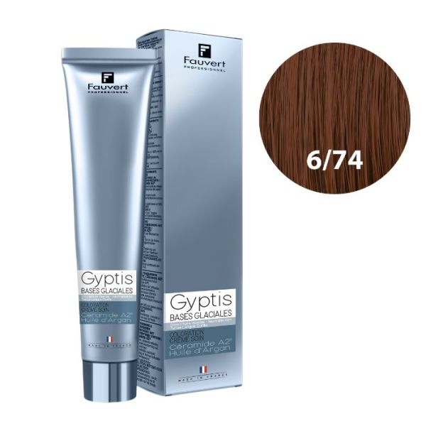 Kleurende verzorgingscrème Gyptis nr. 6/74 donkerblond kastanjebruin Fauvert 100ML Kleurende verzorgingscrème Gyptis nr. 6/74 donkerblond kastanjebruin Fauvert 100ML