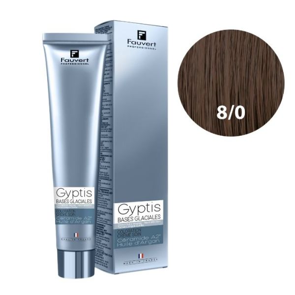 Kleurverzorgingscrème Gyptis nr. 8/0-C licht koud blond Fauvert 100ML Kleurverzorgingscrème Gyptis nr. 8/0-C licht koud blond Fauvert 100ML