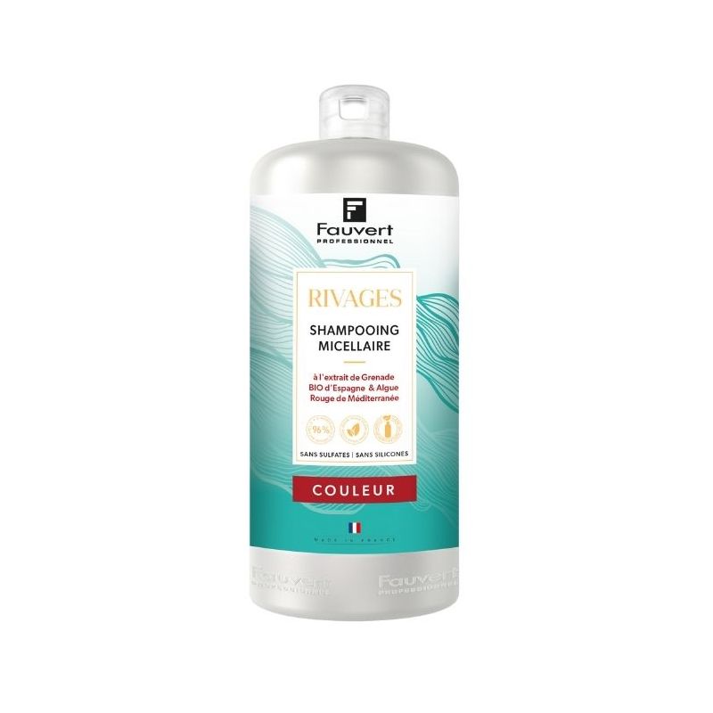 Champô micelar para cabelos coloridos Rivages Couleur Fauvert 1L