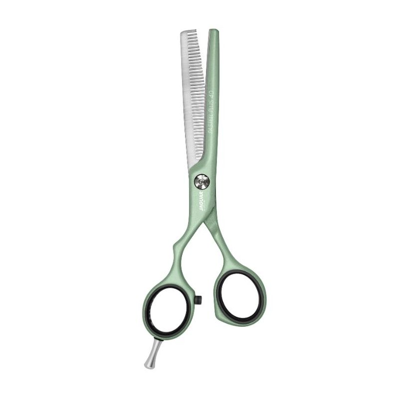 Ciseaux sculpteur gauchers 40 dents Pastell Plus Matcha Green offset 5.25' Jaguar