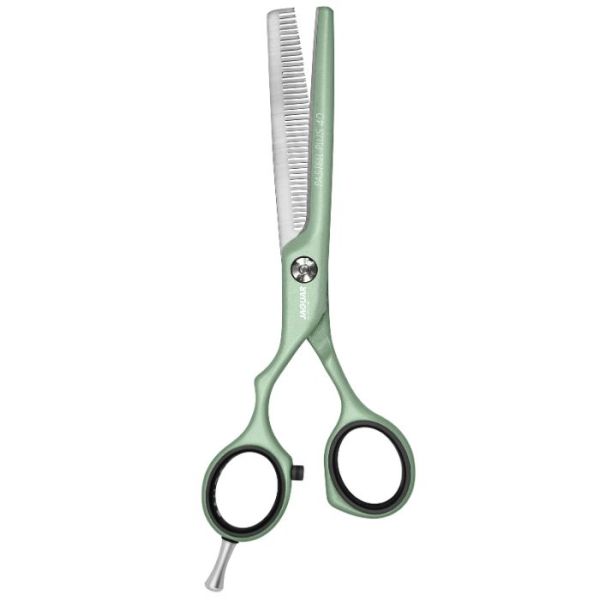 Ciseaux sculpteur gauchers 40 dents Pastell Plus Matcha Green offset 5.25' Jaguar Ciseaux sculpteur gauchers 40 dents Pastell Plus Matcha Green offset 5.25' Jaguar