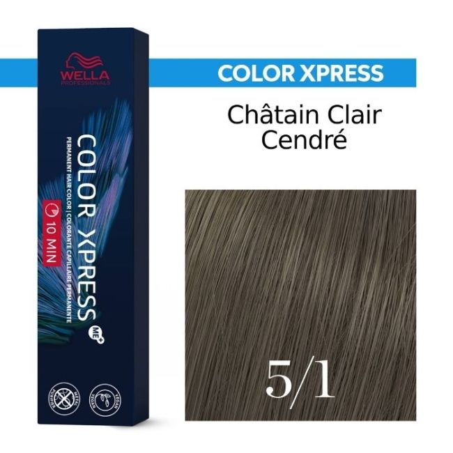 Coloration Color Xpress ME+ 5/1 châtain clair cendré Wella 60ML
