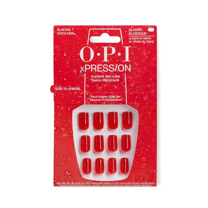 OPI Faux-ongles xPRESS/ON Make Em Jelly Slaying with Fire 15ML