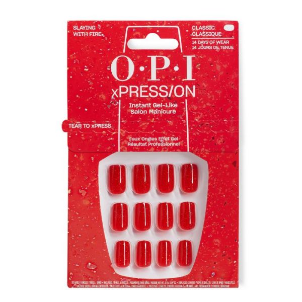 OPI Faux-ongles xPRESS/ON Make Em Jelly Slaying with Fire 15ML