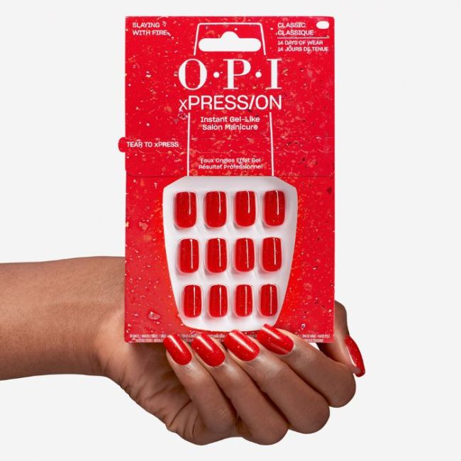 OPI Faux-ongles xPRESS/ON Make Em Jelly Slaying with Fire 15ML