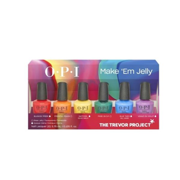 OPI Vernis à ongles Make Em Jelly Coffret de 6 minis Nail Lacquer 15ML
