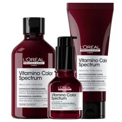 Trio brillance et fixateur de couleur cheveux fins à normaux Vitamino Color Spectrum L'Oréal Professionnel