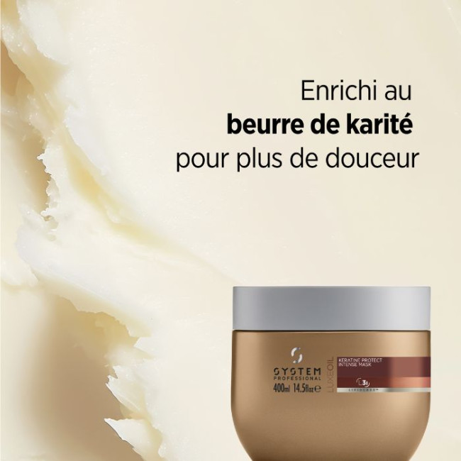 Maschera intensa ricostruttiva per capelli spessi L3 Luxeoil System Professional 400 ML