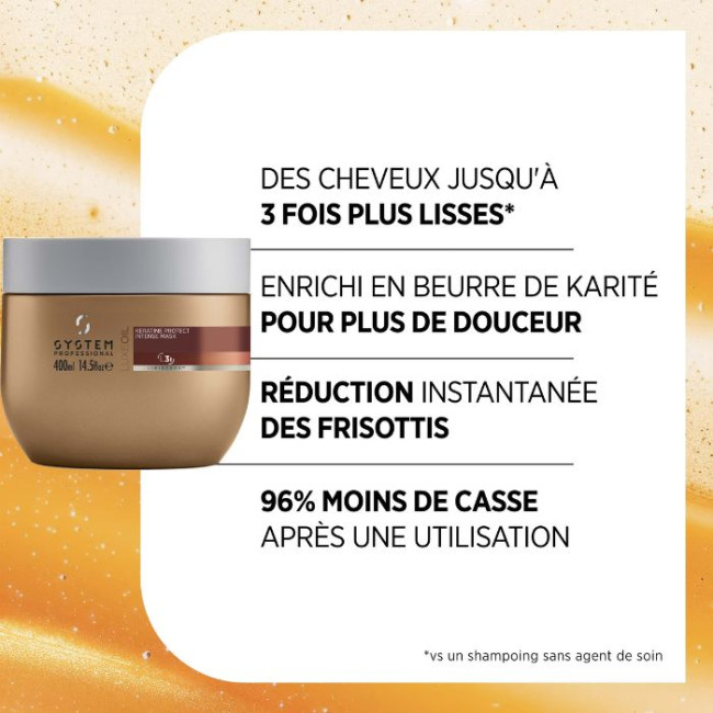 Maschera intensa ricostruttiva per capelli spessi L3 Luxeoil System Professional 400 ML