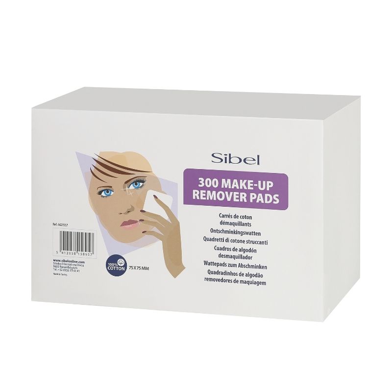 Tampons démaquillants carrés 75mmx75mm 300pcs Sibel