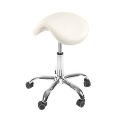 Tabouret de selle blanc Sibel