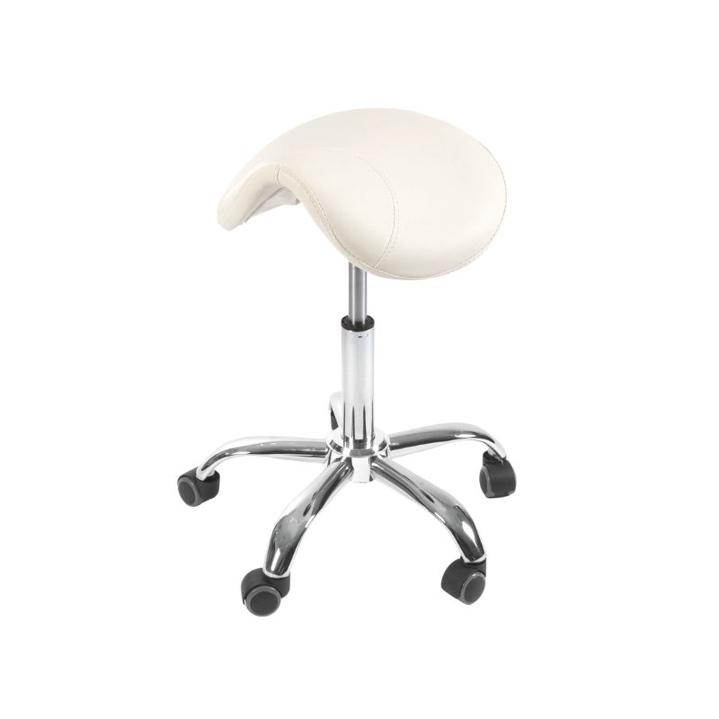 Tabouret de selle blanc Sibel