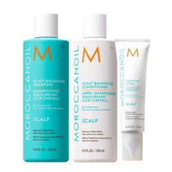 Purifying Scalp Routine Moroccanoil: scrub, shampoo & treatment