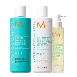 Rotina Revitalizante do Couro Cabeludo Moroccanoil: shampoo, tratamento & tônico