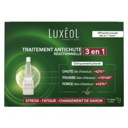 Tratamento para queda de cabelo reacional 2 em 1 Luxéol 14x6ml