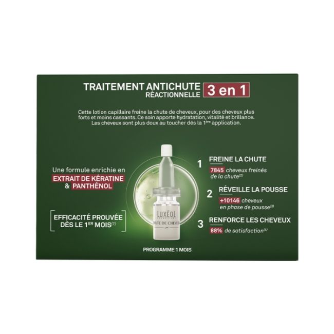 Behandeling tegen reactief haarverlies 2in1 Luxéol 14x6ml