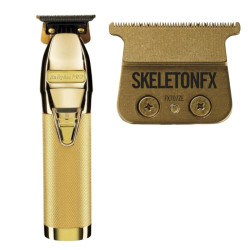 Tijeras SkeletonFx doradas 4artists BaByliss + cabezal de corte - Corte de Precisión
