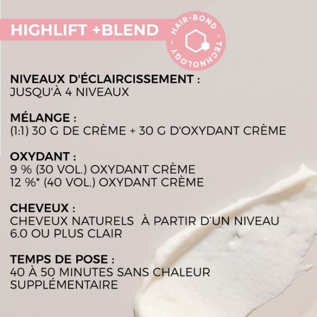 Coloration Éclaircissante Highlift + Blend H.0+ Blonde Expert Indola 60ml
