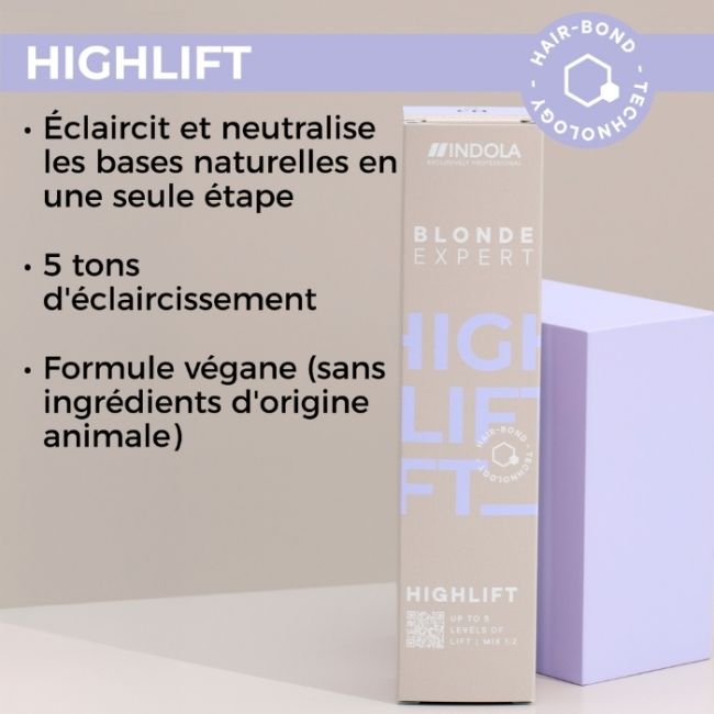Coloration Éclaircissante Highlift H.1 Blonde Expert Indola 60ml