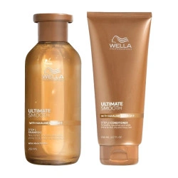 Duo shampooing et après-shampooing Ultimate Smooth Wella : Hydratation intense
